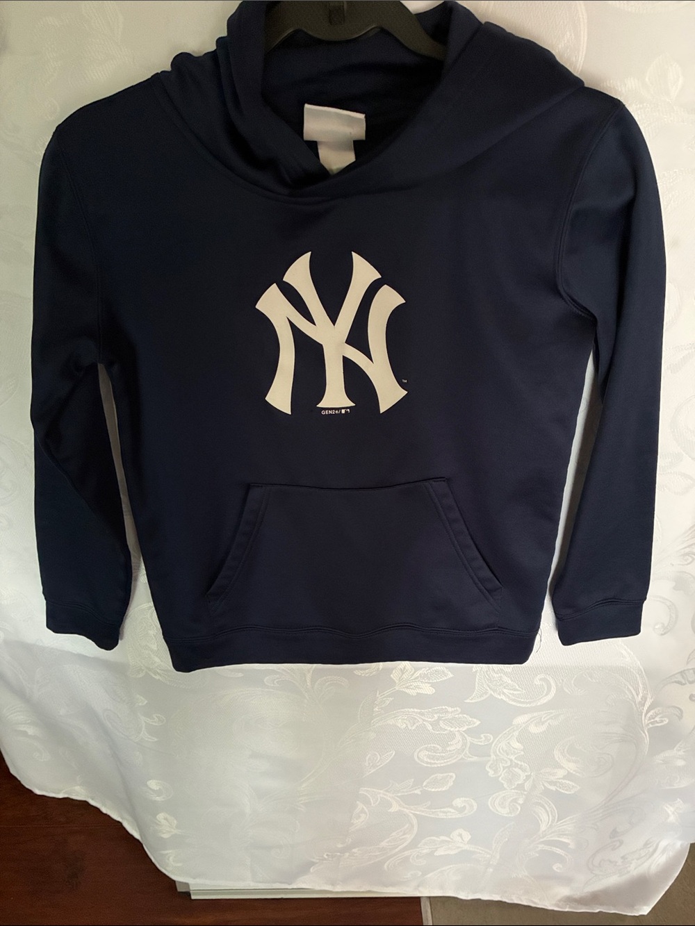Genuine Merchandise Navy Hoodie with White NY Emblem